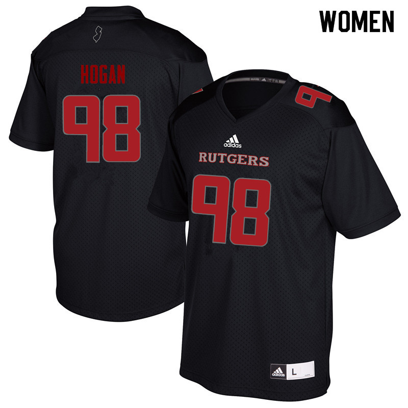 Women #98 Jimmy Hogan Rutgers Scarlet Knights College Football Jerseys Sale-Black - Click Image to Close